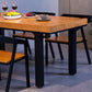 Rectangle Solid Wood Top Dining Table Industrial Iron Legs Dining Table Clearhalo 'Dining Tables & Seating' 'Dining Tables' 'dining_table' 'furn' 'furn_dining_table' 'Furniture' 'Kitchen & Dining Furniture' 6592691
