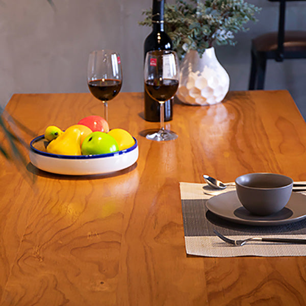 Rectangle Solid Wood Top Dining Table Industrial Iron Legs Dining Table Clearhalo 'Dining Tables & Seating' 'Dining Tables' 'dining_table' 'furn' 'furn_dining_table' 'Furniture' 'Kitchen & Dining Furniture' 6592693