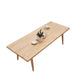 Glam Table à manger rectangulaire en bois avec pieds en bois pour usage domestique