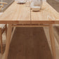 Glam Table à manger rectangulaire en bois avec pieds en bois pour usage domestique