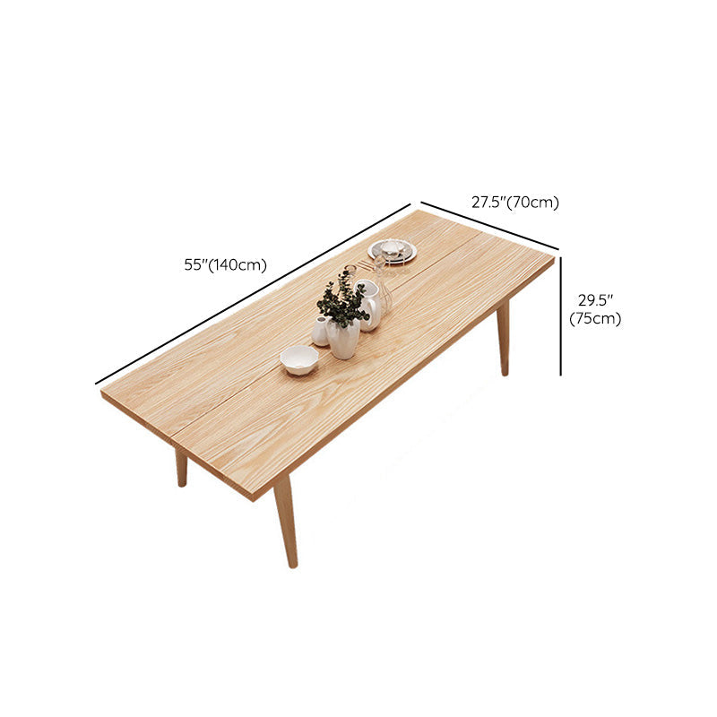 Glam Table à manger rectangulaire en bois avec pieds en bois pour usage domestique