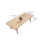 Glam Table à manger rectangulaire en bois avec pieds en bois pour usage domestique