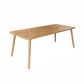 Mesa de comedor rectangular Glam, mesa de madera con patas de madera para el hogar