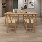 Mesa de comedor rectangular Glam, mesa de madera con patas de madera para el hogar