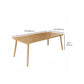 Mesa de comedor rectangular Glam, mesa de madera con patas de madera para el hogar