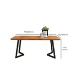 Industrial Rectangle Dining Table Wooden Table with Metal Legs for Home Clearhalo 'Dining Tables & Seating' 'Dining Tables' 'dining_table' 'furn' 'furn_dining_table' 'Furniture' 'Kitchen & Dining Furniture' 6592750