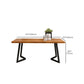 Industrial Rectangle Dining Table Wooden Table with Metal Legs for Home Clearhalo 'Dining Tables & Seating' 'Dining Tables' 'dining_table' 'furn' 'furn_dining_table' 'Furniture' 'Kitchen & Dining Furniture' 6592752