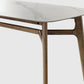 Mid-Century Dining Table with Brown Wood Frame Stone Top Dinette Table Clearhalo 'Dining Tables & Seating' 'Dining Tables' 'dining_table' 'furn' 'furn_dining_table' 'Furniture' 'Kitchen & Dining Furniture' 6592774