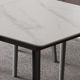 Rectangle Extendable Dining Table Modern Stone Top Dining Table Clearhalo 'Dining Tables & Seating' 'Dining Tables' 'dining_table' 'furn' 'furn_dining_table' 'Furniture' 'Kitchen & Dining Furniture' 6592788