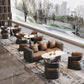 Modern Round Dining Table for Kitchen Metal Pedestal Base Table Clearhalo 'Dining Tables & Seating' 'Dining Tables' 'dining_table' 'furn' 'furn_dining_table' 'Furniture' 'Kitchen & Dining Furniture' 6592798