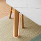 Rectangle Stone Dining Table Rubberwood Solid Wood Legs Dining Table