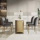 Luxury Oval Dining Table Stainless Steel Double Pedestal Dining Table