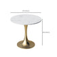 White Stone Table for Home Traditional Luxury Round Dining Table