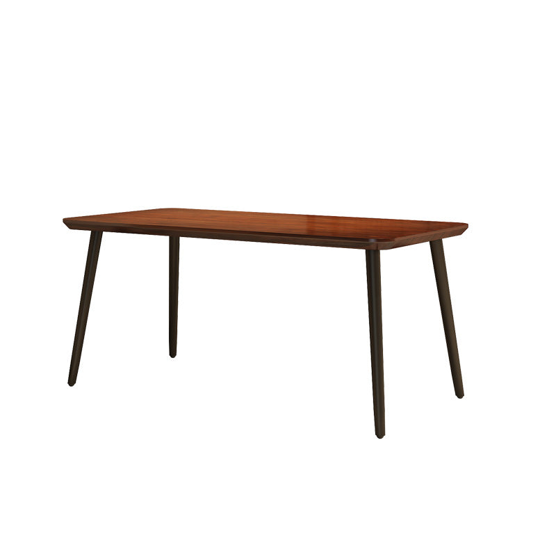 Industrial Rectangle Dining Table Solid Wood Top Dining Table for Restaurant