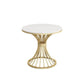 White Faux Marble Dining Table Traditional Luxury Round Table for Home White-Gold 31.5"L x 31.5"W x 29.5"H Without Chairs Clearhalo 'Dining Tables & Seating' 'Dining Tables' 'dining_table' 'furn' 'furn_dining_table' 'Furniture' 'Kitchen & Dining Furniture' 6592900