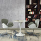 White Stone Table with Plastic Tulip Contemporary Round Dining Table