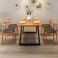 Industrial 1/2/5 Pieces Furniture Rectangle Solid Wood Dining Table Set in Brown