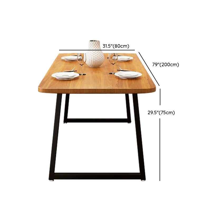 Industrial 1/2/5 Pieces Furniture Rectangle Solid Wood Dining Table Set in Brown