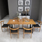 Industrial 1/4/7 Pieces Furniture Solid Wood Rectangle Dining Set in Brown