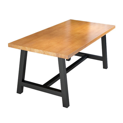 Industrial 1/4/7 Pieces Furniture Solid Wood Rectangle Dining Set in Brown