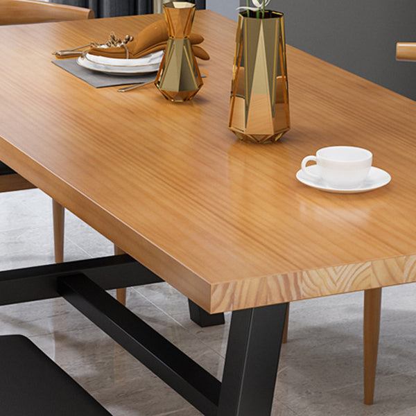 Industrial 1/4/7 Pieces Furniture Solid Wood Rectangle Dining Set in Brown