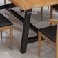 Industrial 1/4/7 Pieces Furniture Solid Wood Rectangle Dining Set in Brown