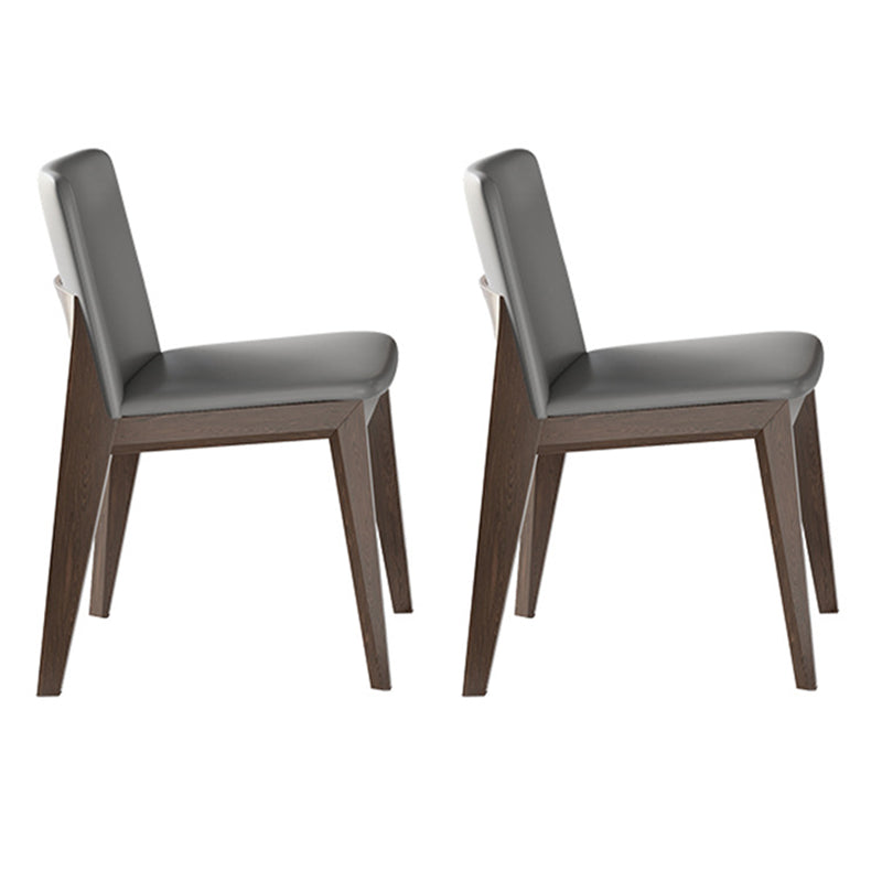 Modern Style Rectangle Table Set 1/2/3/4/5/7 Pieces Dining Set with Wood Legs 2 Grey Chairs Clearhalo 'Dining Room Sets' 'Dining Tables & Seating' 'dining_room_set' 'furn' 'furn_dining_room_set' 'Furniture' 'Kitchen & Dining Furniture' 6593013