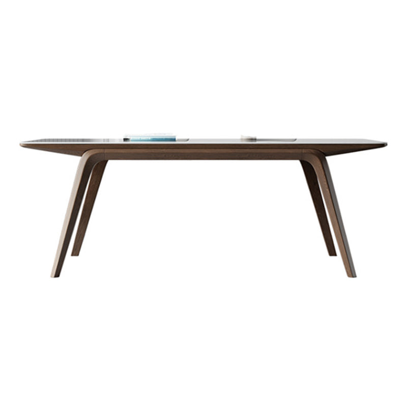 Modern Style Rectangle Table Set 1/2/3/4/5/7 Pieces Dining Set with Wood Legs White 70.9"L x 35.4"W Clearhalo 'Dining Room Sets' 'Dining Tables & Seating' 'dining_room_set' 'furn' 'furn_dining_room_set' 'Furniture' 'Kitchen & Dining Furniture' 6593017