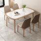 Modern Style Rectangle Table Set 1/2/5/7 Pieces Dining Set with Wood Legs
