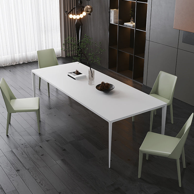 Contemporary 1/2/5 Pieces Furniture Stone Rectangle Dining Chairs Set in White