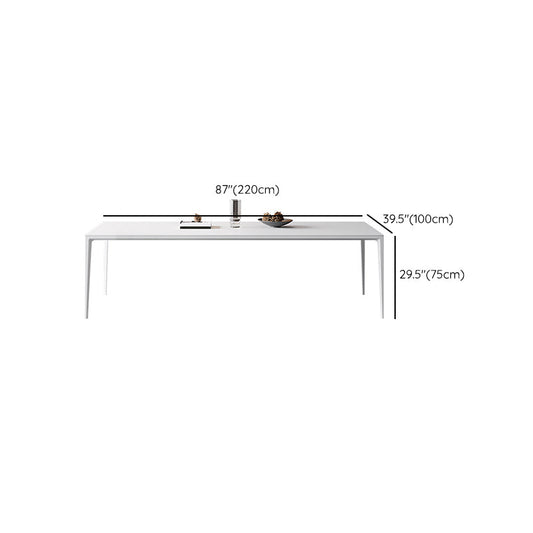 Contemporáneo 1/2/5 Piezas Muebles Sillas de comedor rectangulares de piedra colocadas en blanco