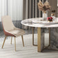 Round Dining Set 1/3/4/5/7 Pcs Stone Dining Table and Upholstered Chairs Clearhalo 'Dining Room Sets' 'Dining Tables & Seating' 'dining_room_set' 'furn' 'furn_dining_room_set' 'Furniture' 'Kitchen & Dining Furniture' 6593091