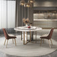 Round Dining Set 1/3/4/5/7 Pcs Stone Dining Table and Upholstered Chairs Clearhalo 'Dining Room Sets' 'Dining Tables & Seating' 'dining_room_set' 'furn' 'furn_dining_room_set' 'Furniture' 'Kitchen & Dining Furniture' 6593095