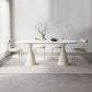 Modern Style Oval Table Set 1/4/5/7 Pieces Dining Set with Metal Legs