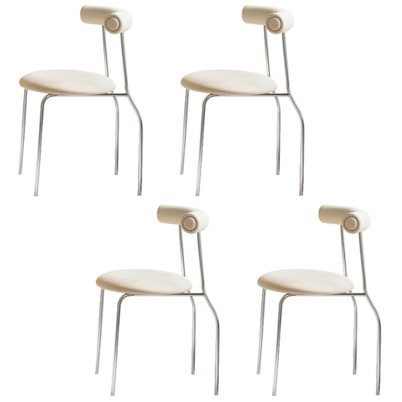 Modern Style Oval Table Set 1/4/5/7 Pieces Dining Set with Metal Legs