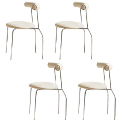 Modern Style Oval Table Set 1/4/5/7 Pieces Dining Set with Metal Legs