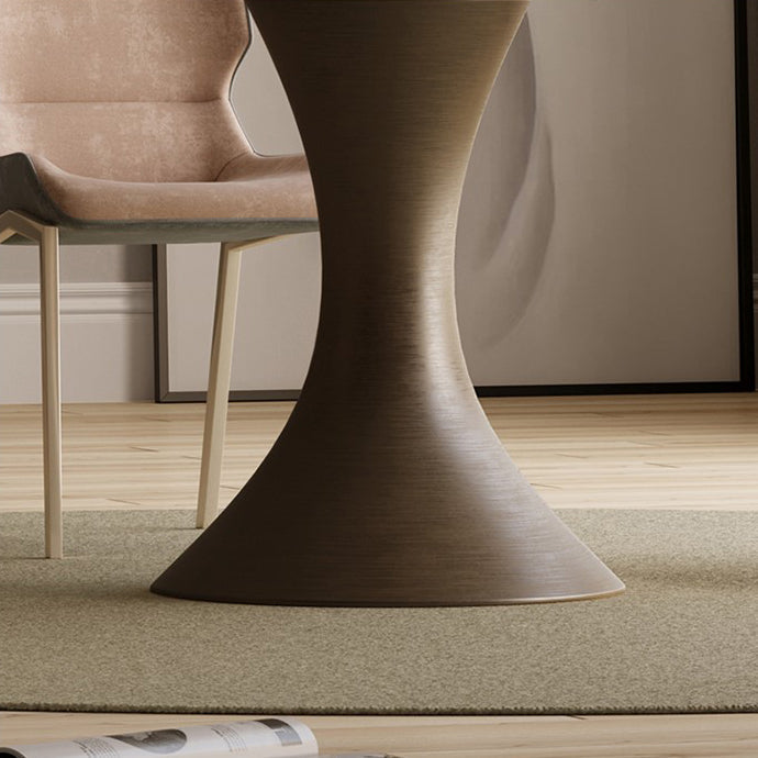 Juego de comedor glamoroso 1/4/5 PCS Mesa de comedor de piedra redonda con sillas sin brazos