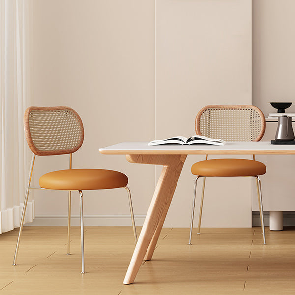 Moderne 1/2/5 Stück Möbel Stein Rechteck Speisestühle in Weiß festgelegt