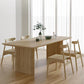 Modern Dining Set 1/2/5 Pcs Rectangle Solid Wood Dining Table and Chairs