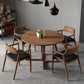 Round Dining Table Set 1/2/3/5 Pcs Solid Wood Dining Table and Chairs