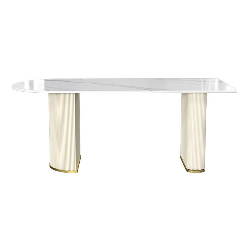 Ensemble de table de rectangle de style glam 1/2/3/5 Pièces Ensemble de restauration avec des jambes en métal