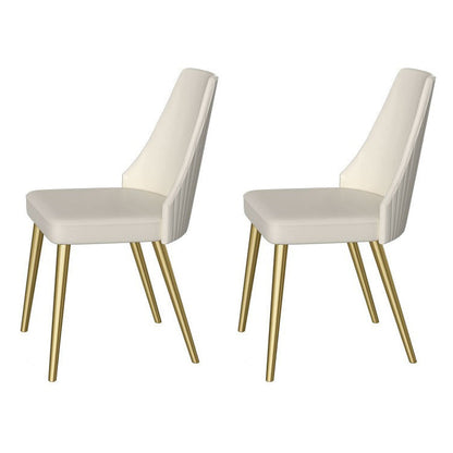 Ensemble de table de rectangle de style glam 1/2/3/5 Pièces Ensemble de restauration avec des jambes en métal