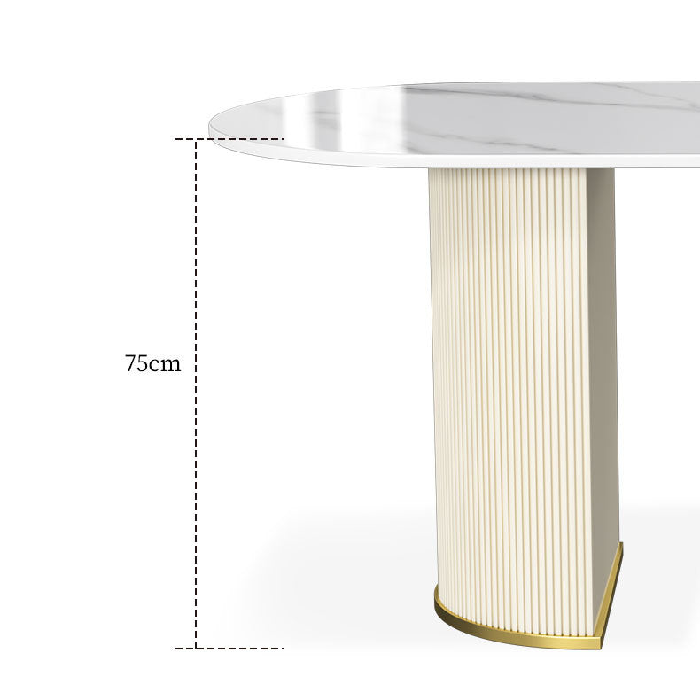 Ensemble de table de rectangle de style glam 1/2/3/5 Pièces Ensemble de restauration avec des jambes en métal