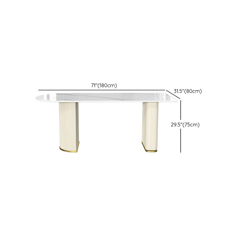 Ensemble de table de rectangle de style glam 1/2/3/5 Pièces Ensemble de restauration avec des jambes en métal