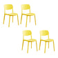 Dining Room Indoor Plastic Side Chair Stacking Open Back Chair