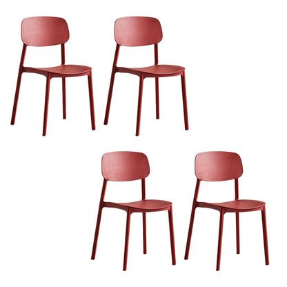 Dining Room Indoor Plastic Side Chair Stacking Open Back Chair