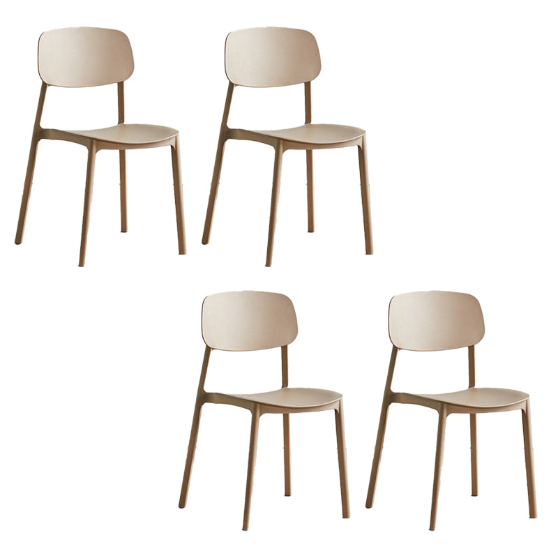 Dining Room Indoor Plastic Side Chair Stacking Open Back Chair