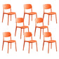 Dining Room Indoor Plastic Side Chair Stacking Open Back Chair