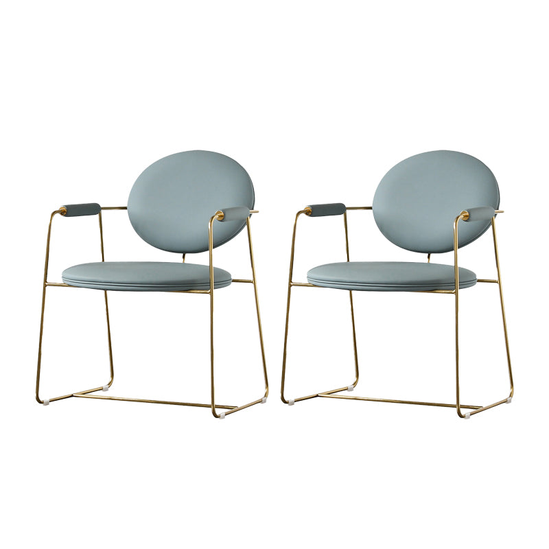 屋内グラムダイニングチェアキングルイバックアームチェア付き布張り