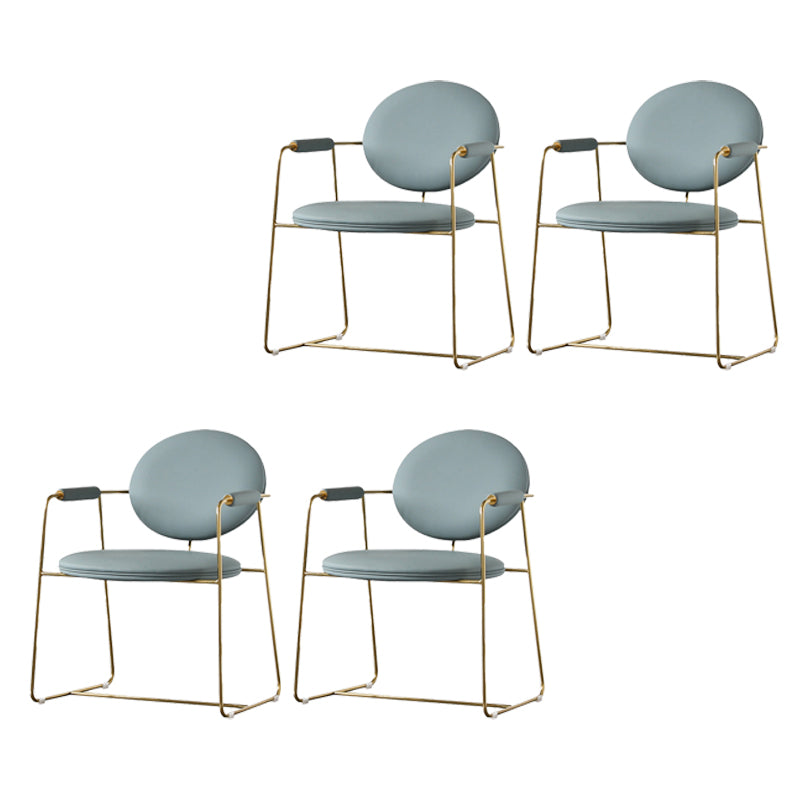 屋内グラムダイニングチェアキングルイバックアームチェア付き布張り